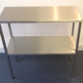 image 8 Brushed Finish Stainless Steel Table