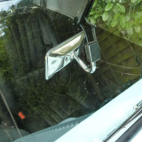 image 1 - Stainless Steel Morgan Car Mirror